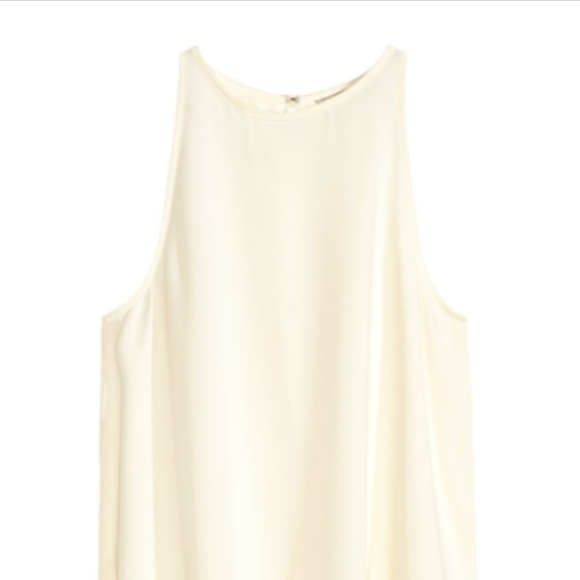 H&M // high neck chiffon asymmetrical tank - Picture 3 of 8